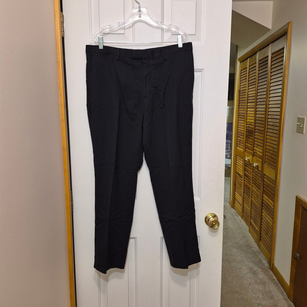 Banana Republic Slim Fit Marzotto Super 120s Wool Dress Pants Mens 34x30 Black